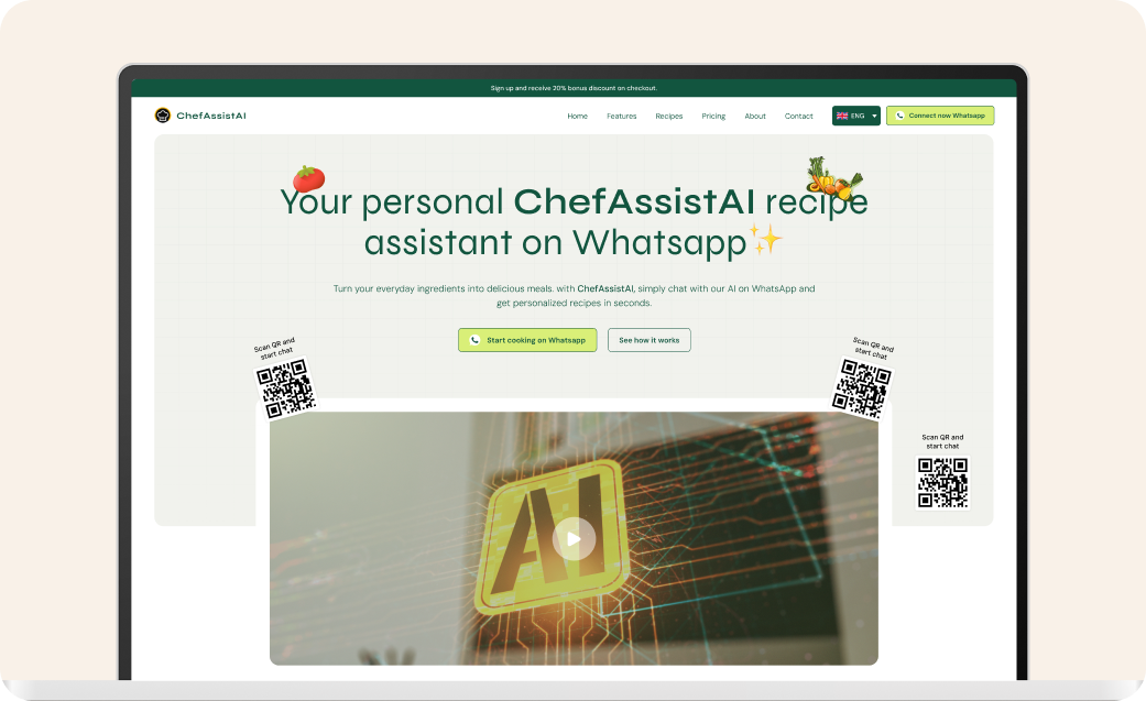 ChefAssist AI UI showcase 2
