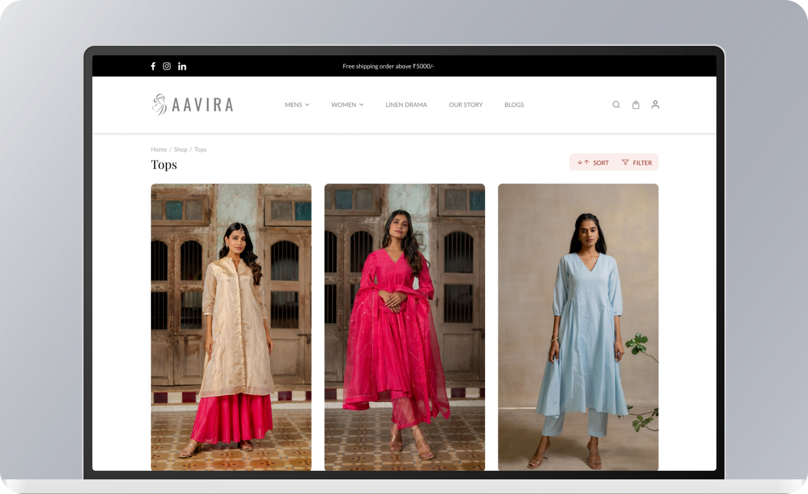 Aavira UI showcase 1