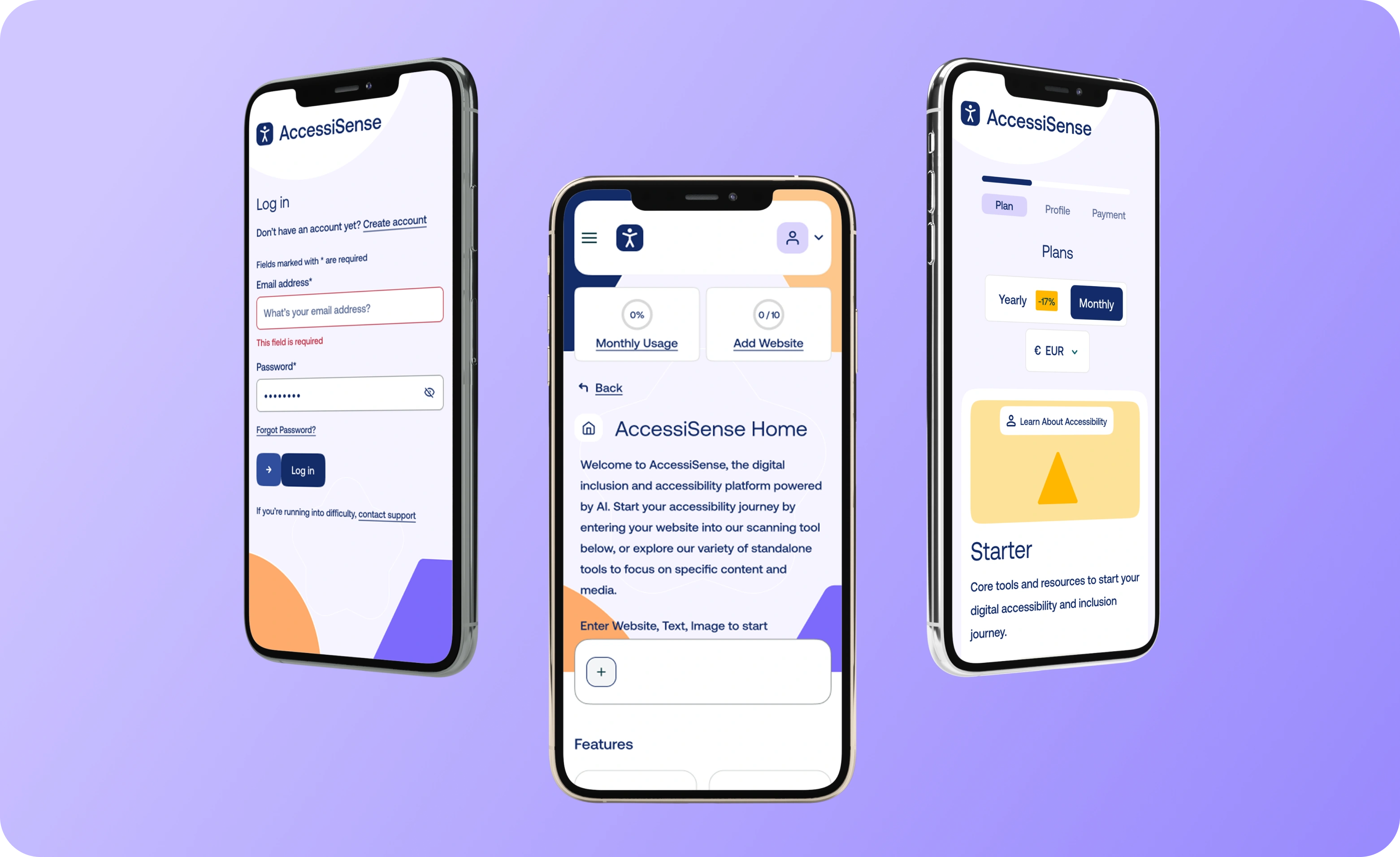 AccessiSense UI showcase 1