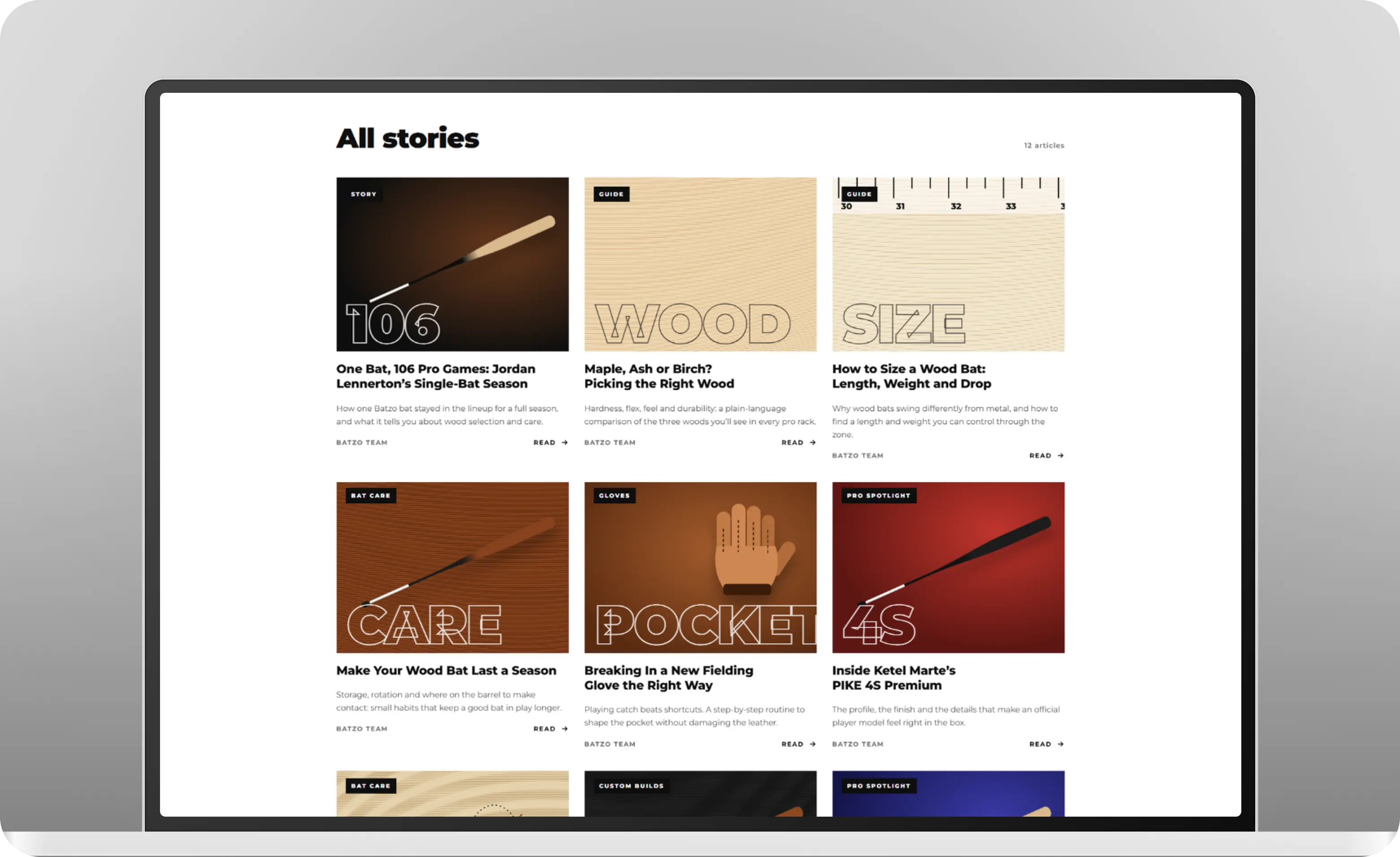 Batzo journal articles and story categories