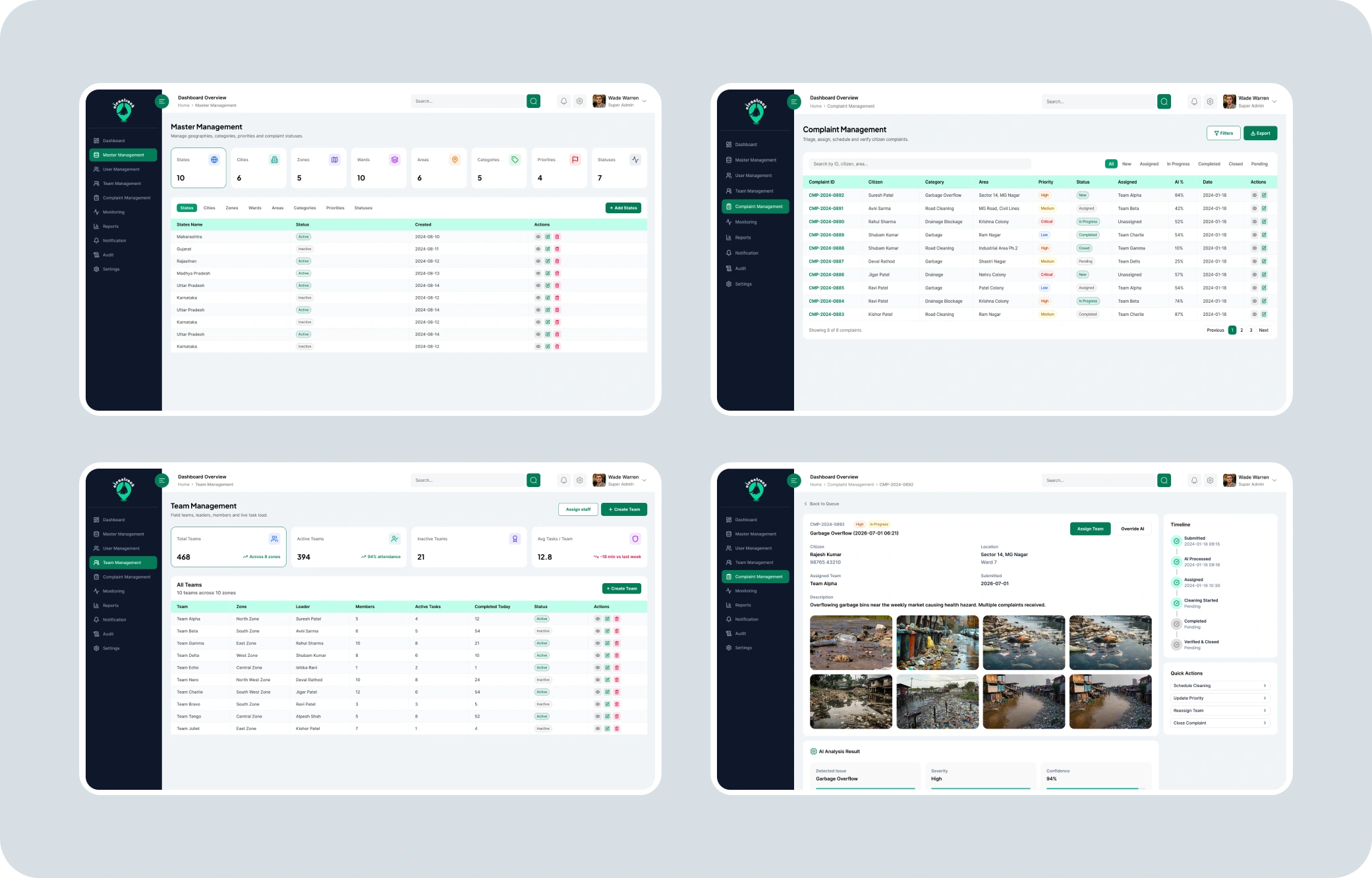 CleanTrack UI showcase 3