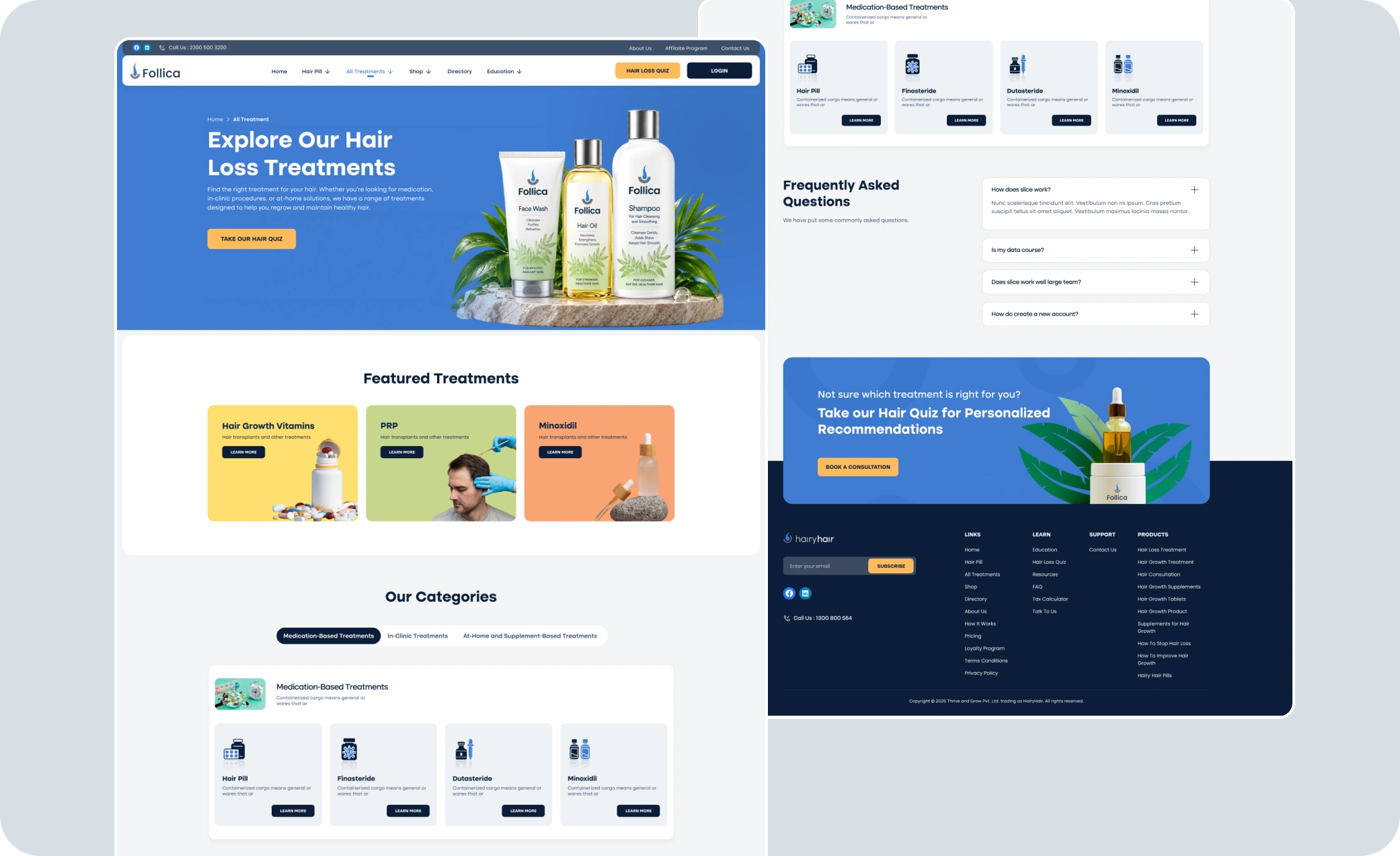 Follica overview screens
