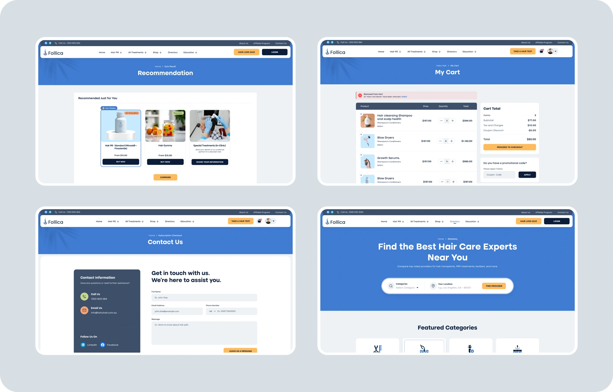 Follica UI showcase 3