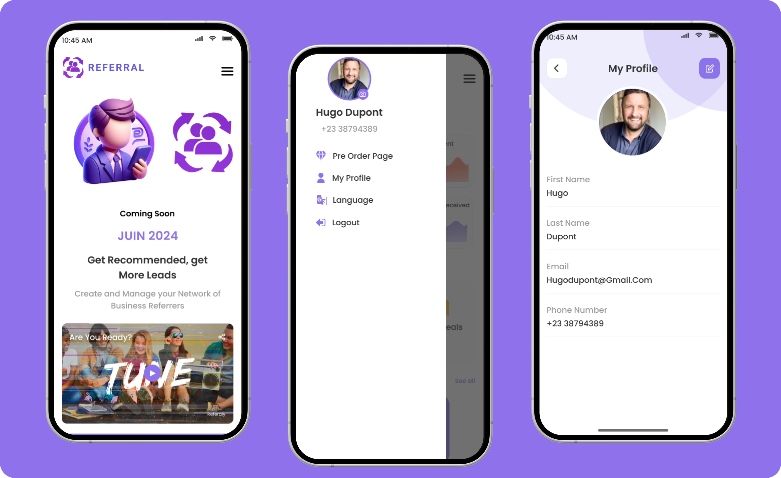 Referral dashboard overview